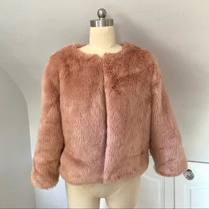 💕PINK 💕 fur jacket!!! SALE